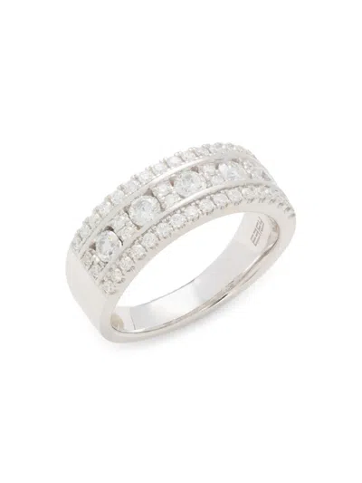 Effy Women's 14k White Gold 0.94 Tcw Diamond Band Ring