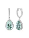 Effy Women's 14k White Gold, Amethyst & Diamond Drop Earrings In Amethyst