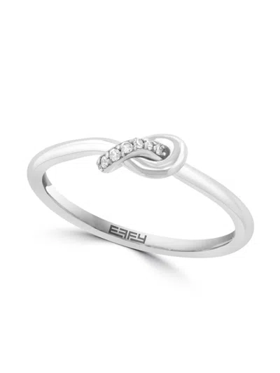 Effy Women's 14k White Gold & 0.04 Tcw Diamond Ring