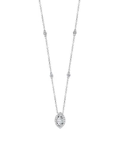 Effy Women's 14k White Gold & 0.46 Tcw Diamond Pendant Necklace