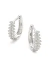 Effy Women's 14k White Gold & 0.48 Tcw Diamond Huggie Earrings In White Gold