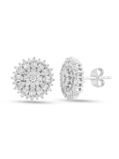 Effy Women's 14k White Gold & 0.61 Tcw Diamond Stud Earrings