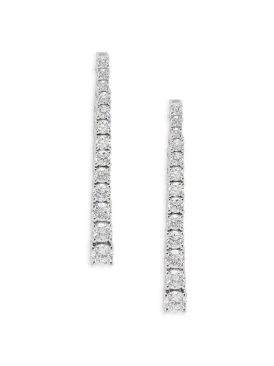 Effy Women's 14k White Gold & 0.68 Tcw Lab Grown Diamond Drop Earrings