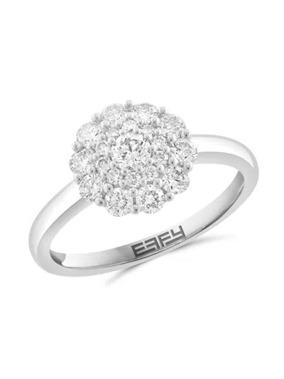 Effy Women's 14k White Gold & 0.71 Tcw Diamond Ring