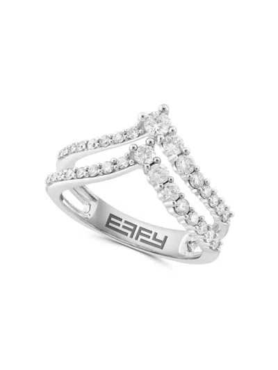 Effy Women's 14k White Gold & 0.74 Tcw Diamond Ring