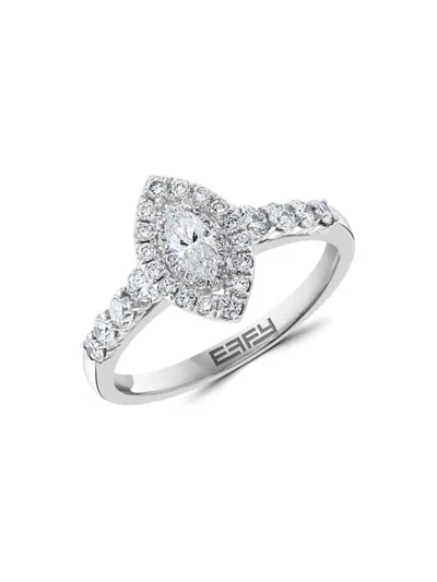Effy Women's 14k White Gold & 0.76 Tcw Diamond Ring In Metallic