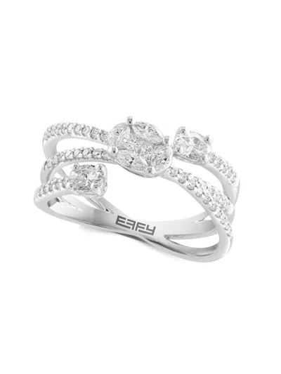 Effy Women's 14k White Gold & 0.76 Tcw Diamond Ring
