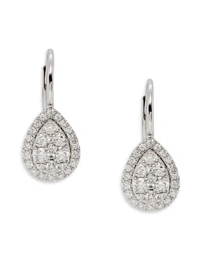 Effy Women's 14k White Gold & 0.77 Tcw Diamond Earrings