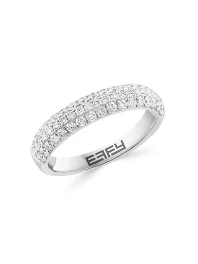 Effy Women's 14k White Gold & 0.81 Tcw Lab Grown Diamond Ring