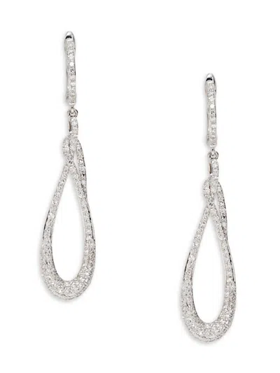Effy Women's 14k White Gold & 0.82 Tcw Diamond Drop Earrings