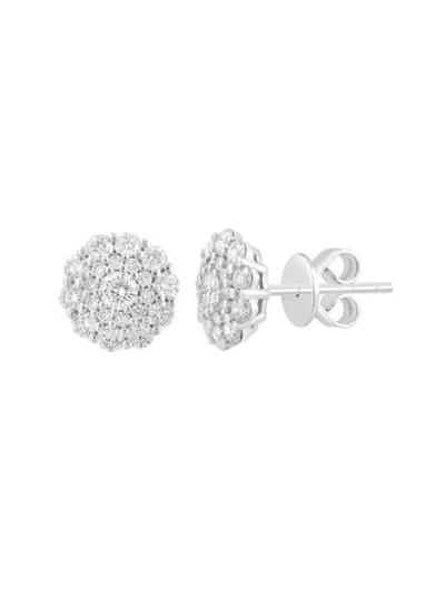 Effy Women's 14k White Gold & 0.86 Tcw Diamond Stud Earrings