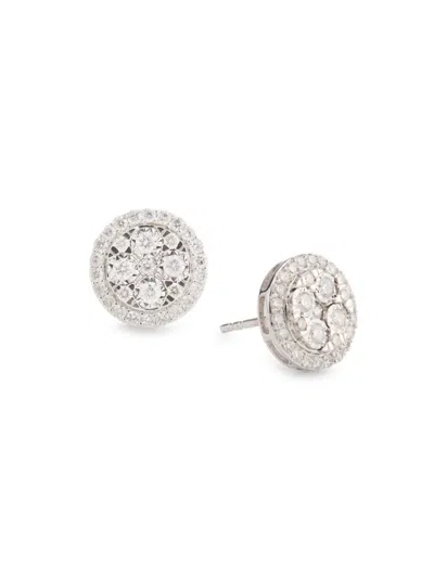 Effy Women's 14k White Gold & 0.88 Tcw Diamond Stud Earrings In Metallic
