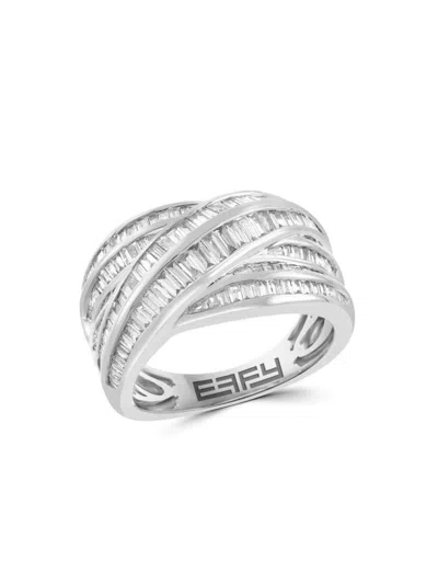 Effy Women's 14k White Gold & 0.92 Tcw Diamond Ring