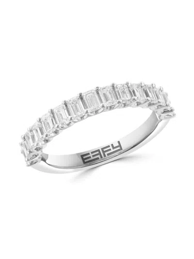 Effy Women's 14k White Gold & 0.93 Tcw Lab Grown Diamond Band Ring