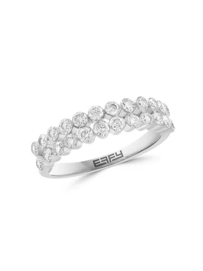 Effy Women's 14k White Gold & 0.94 Tcw Diamond Ring