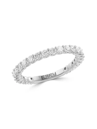 Effy Women's 14k White Gold & 0.94 Tcw Lab-grown Diamond Ring