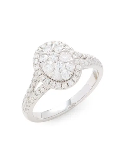 Effy Women's 14k White Gold & 0.97 Tcw Diamond Ring