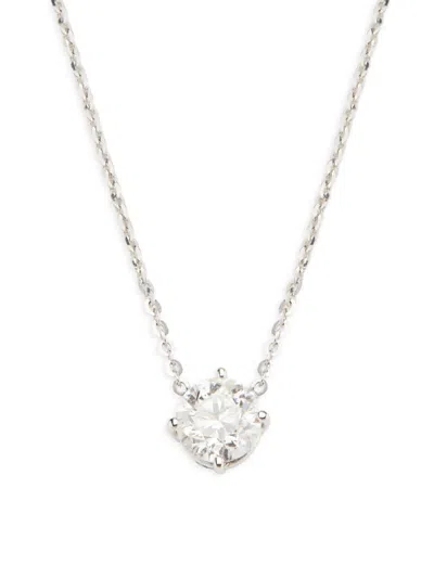 Effy Women's 14k White Gold & 0.98 Tcw Diamond Necklace In Metallic