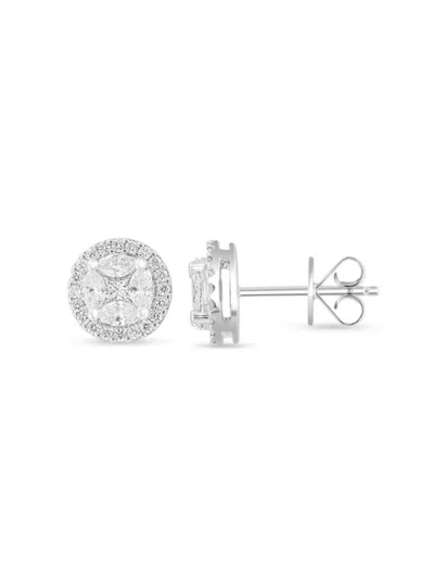 Effy Women's 14k White Gold & 0.98 Tcw Diamond Stud Earrings