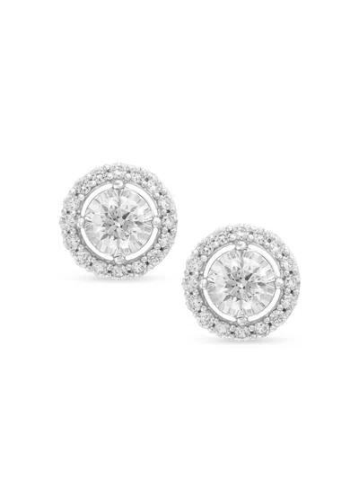 Effy Women's 14k White Gold & 0.99 Tcw Diamond Stud Earrings