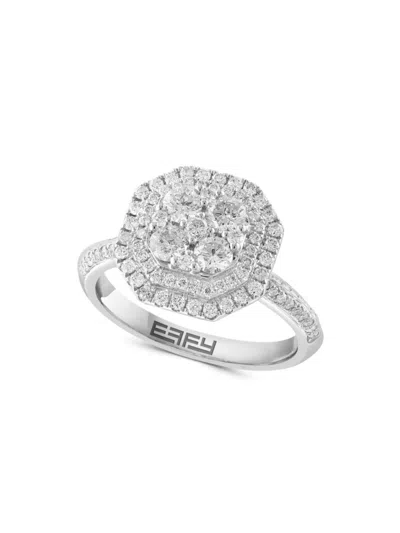 Effy Women's 14k White Gold & 1.06 Tcw Diamond Ring In Metallic