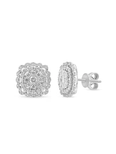 Effy Women's 14k White Gold & 1.06 Tcw Diamond Stud Earrings