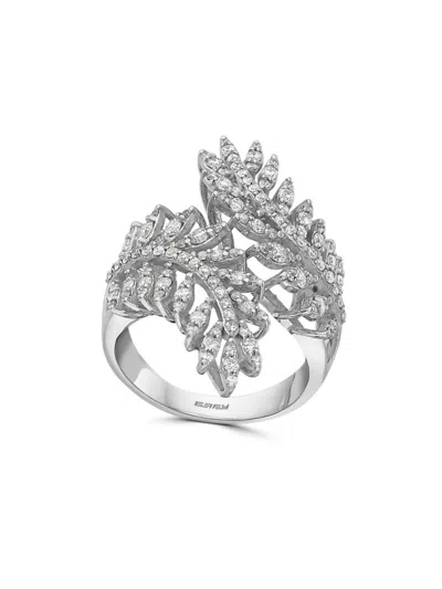 Effy Women's 14k White Gold & 1.07 Tcw Diamond Wrap Ring