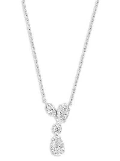 Effy Women's 14k White Gold & 1.11 Tcw Lab-grown Diamond Necklace