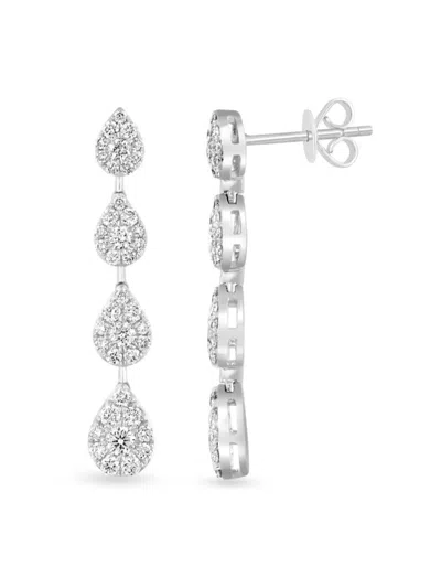 Effy Women's 14k White Gold & 1.15 Tcw Diamond Drop Earrings