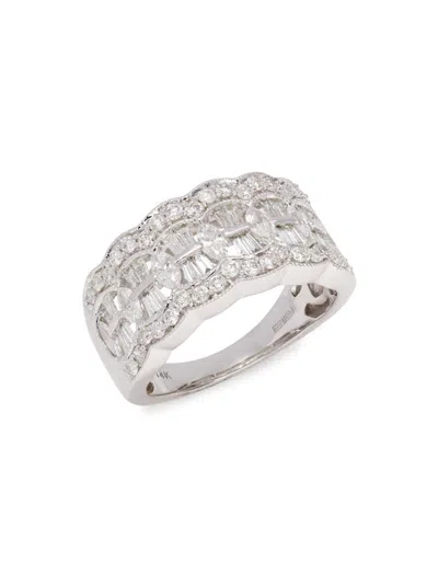 Effy Women's 14k White Gold & 1.17 Tcw Diamond Band Ring In Metallic