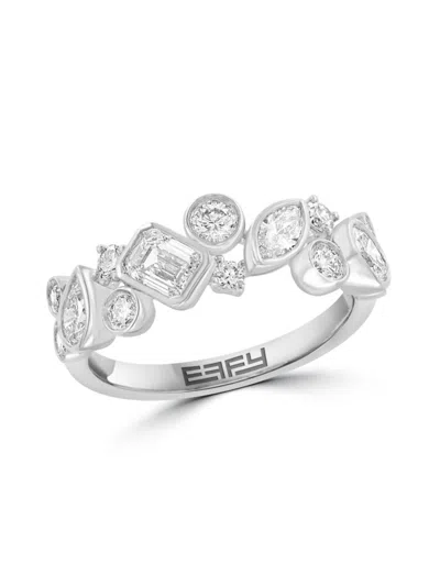 Effy Women's 14k White Gold & 1.22 Tcw Lab Grown Diamond Ring