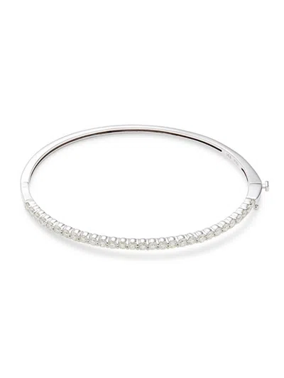 Effy Women's 14k White Gold & 1.42 Tcw Diamond Bangle Bracelet