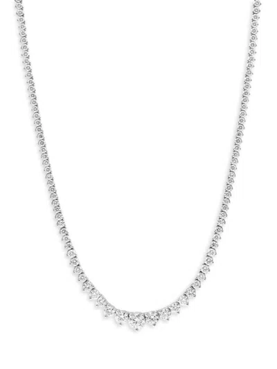 Effy Women's 14k White Gold & 14.2 Tcw Lab Grown Diamond Tennis Necklace