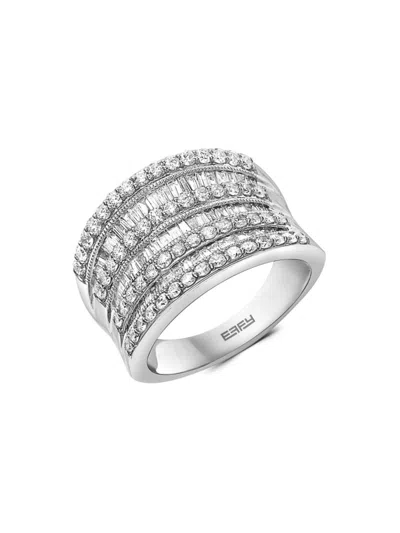 Effy Women's 14k White Gold & 1.46 Tcw Diamond Ring In Metallic
