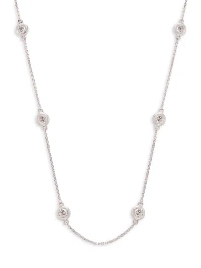 Effy Women's 14k White Gold & 1.5 Tcw Bezel Diamond Station Necklace