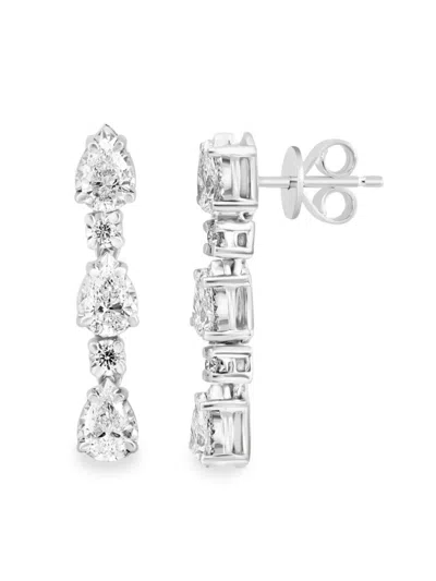 Effy Women's 14k White Gold & 1.54 Tcw Lab Grown Diamond Drop Earrings