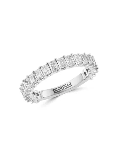 Effy Women's 14k White Gold & 1.61 Tcw Lab Grown Diamond Band Ring