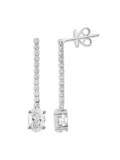 Effy Women's 14k White Gold & 1.76 Tcw Lab Grown Diamond Drop Earrings