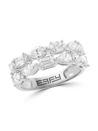 Effy Women's 14k White Gold & 1.91 Tcw Lab-grown Diamond Ring In Metallic