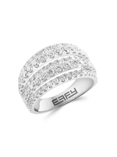 Effy Women's 14k White Gold & 1.95 Tcw Lab Grown Diamond Ring