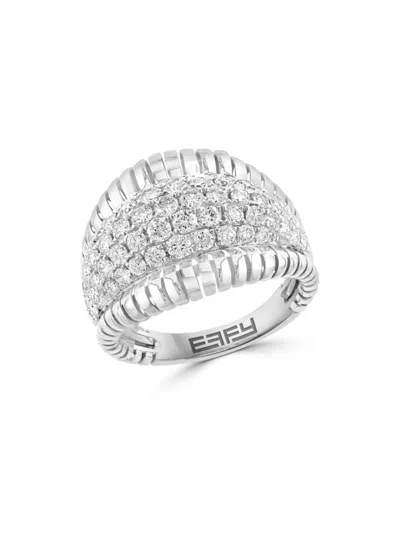 Effy Women's 14k White Gold & 1.96 Tcw Diamond Ring