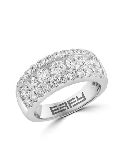 Effy Women's 14k White Gold & 1.96 Tcw Lab-grown Diamond Ring In Metallic