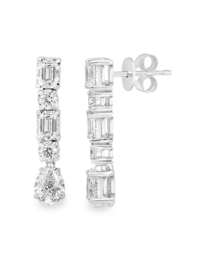 Effy Women's 14k White Gold & 1.97 Tcw Lab Grown Diamond Drop Earrings