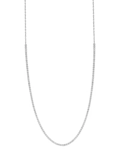 Effy Women's 14k White Gold & 2.27 Tcw Diamond Tennis Necklace/18" In Metallic