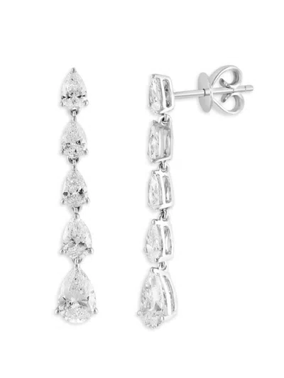 Effy Women's 14k White Gold & 2.45 Tcw Lab Grown Diamond Drop Earrings