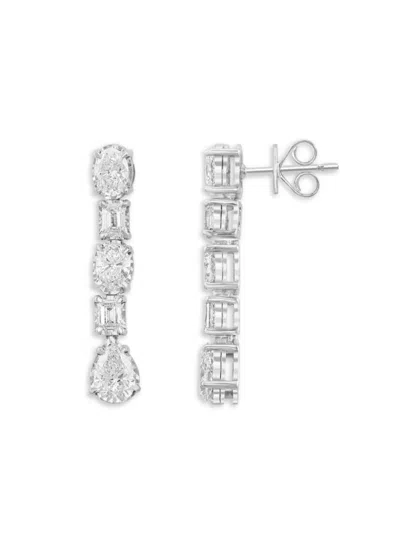 Effy Women's 14k White Gold & 2.73 Tcw Lab Grown Diamond Drop Earrings
