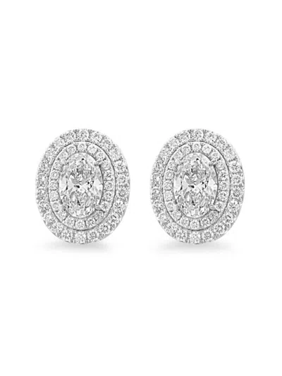 Effy Women's 14k White Gold & 2.88 Lab-grown Diamond Stud Earrings