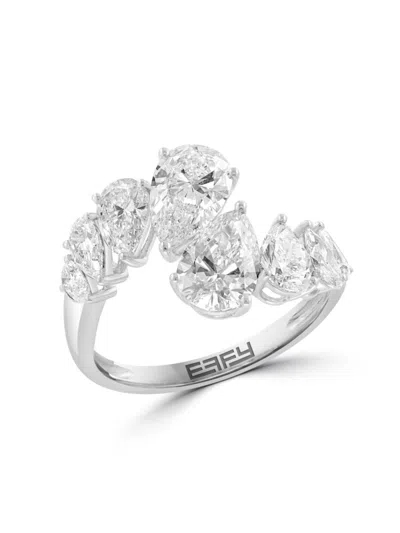 Effy Women's 14k White Gold & 3.05 Tcw Lab-grown Diamond Ring/0.83" In Silver