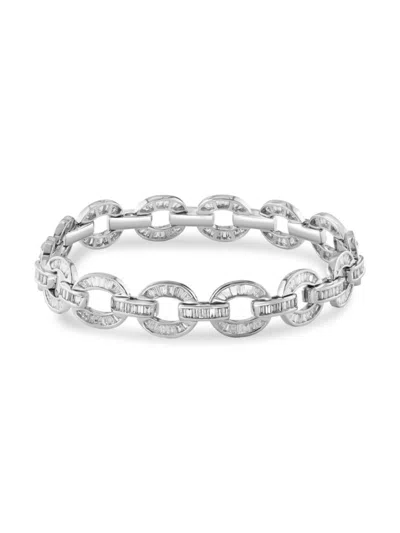Effy Women's 14k White Gold & 3.11 Tcw Diamond Link Bracelet In Metallic