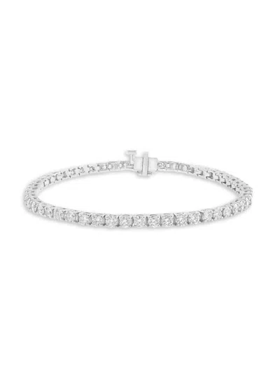 Effy Women's 14k White Gold & 4.9 Tcw Diamond Tennis Bracelet In Metallic